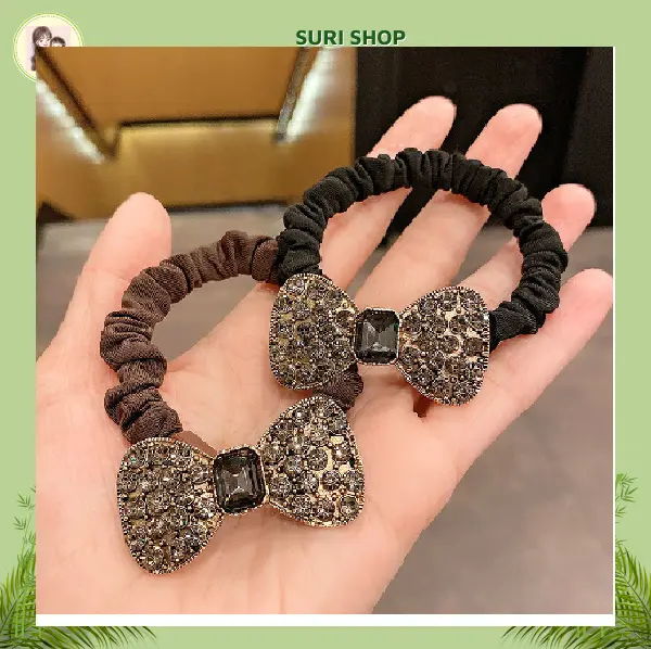 Dây Cột Tóc Nơ Đá Xinh Xắn Sang Chảnh Cho Nữ 2