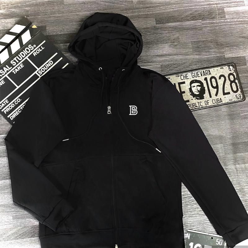 Áo Khoác Nam Nữ Thể Thao Màu Đen Ni Trơn Có Mũ Trùm Sport Áo Chống Nắng Vải Thun Lạnh Poly 2 Da Cao Cấp, Mềm Mịn Không Xù Lông, chạy bộ menwear Đồng Tập Gym Top