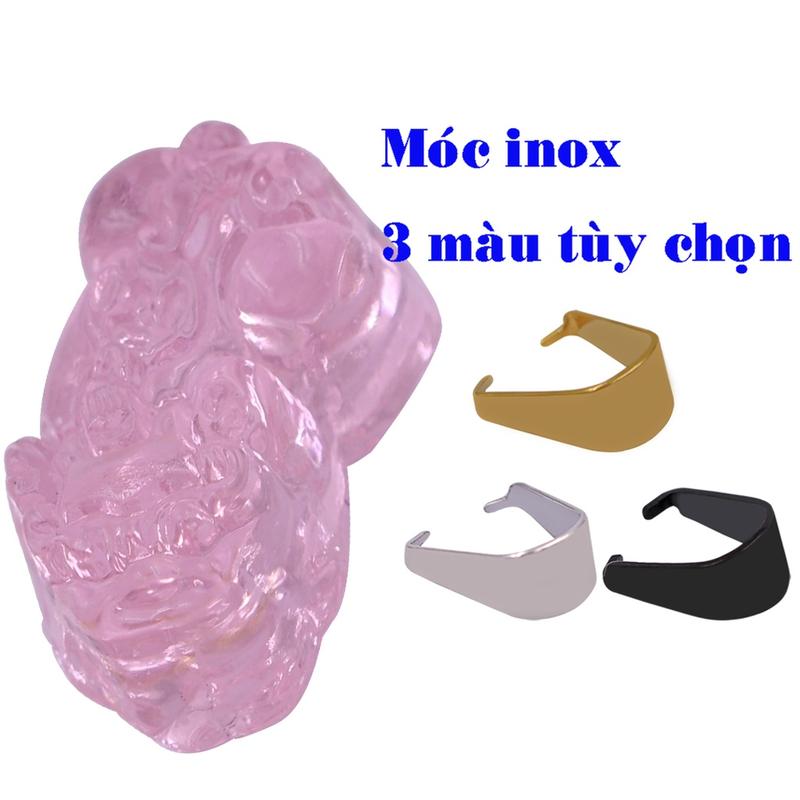 Mặt tỳ hưu pha lê hồng phấn 3.2 cm MFLTHHPN 4