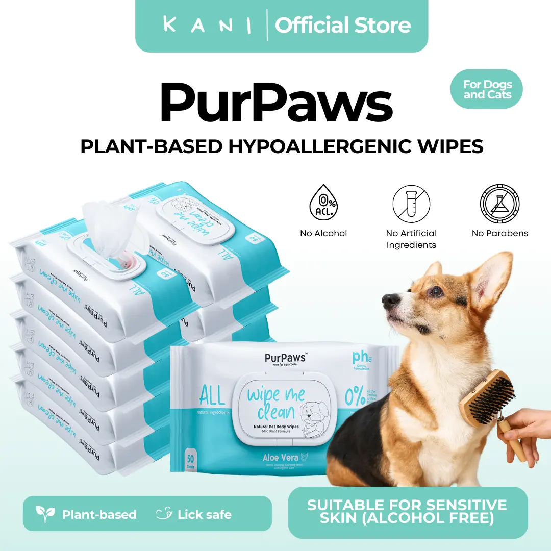 PurPaws Hypoallergenic Pet Wipes Grooming Wipes Dog Wipes Cat Wipes For Dogs & Cats With Added Amino Acids & Aloe Vera Extract