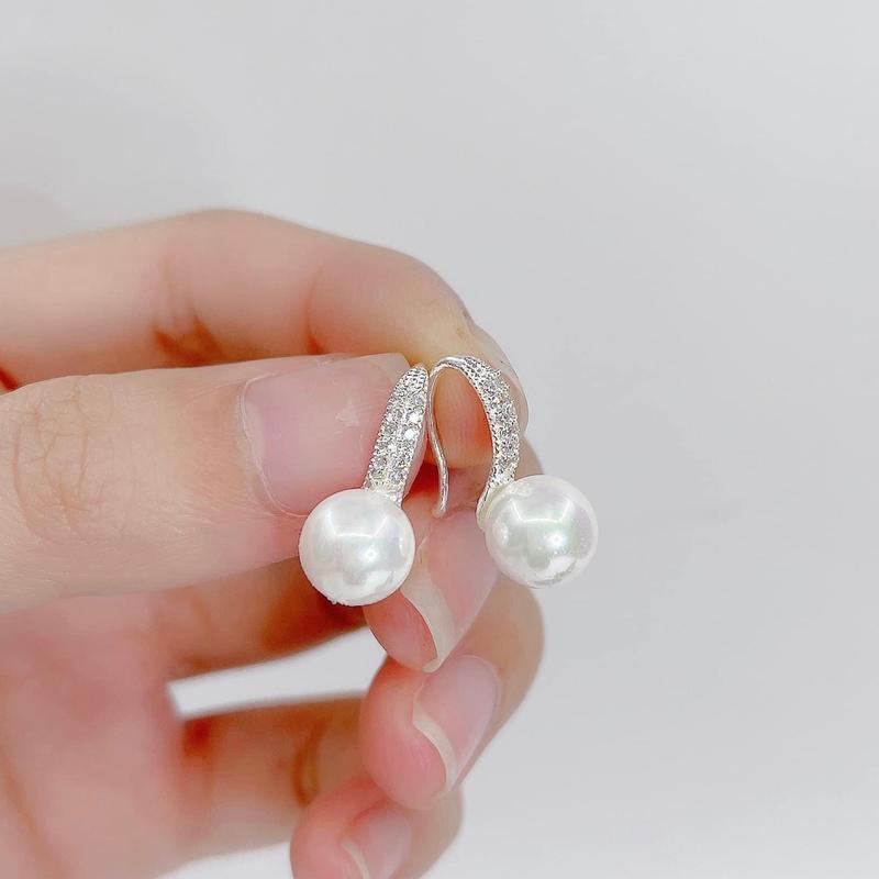 Bông tai nữ móc trai to Bạc ta bông tai nữ Bạc ta đính đá - Vàng Bạc Khải Khải