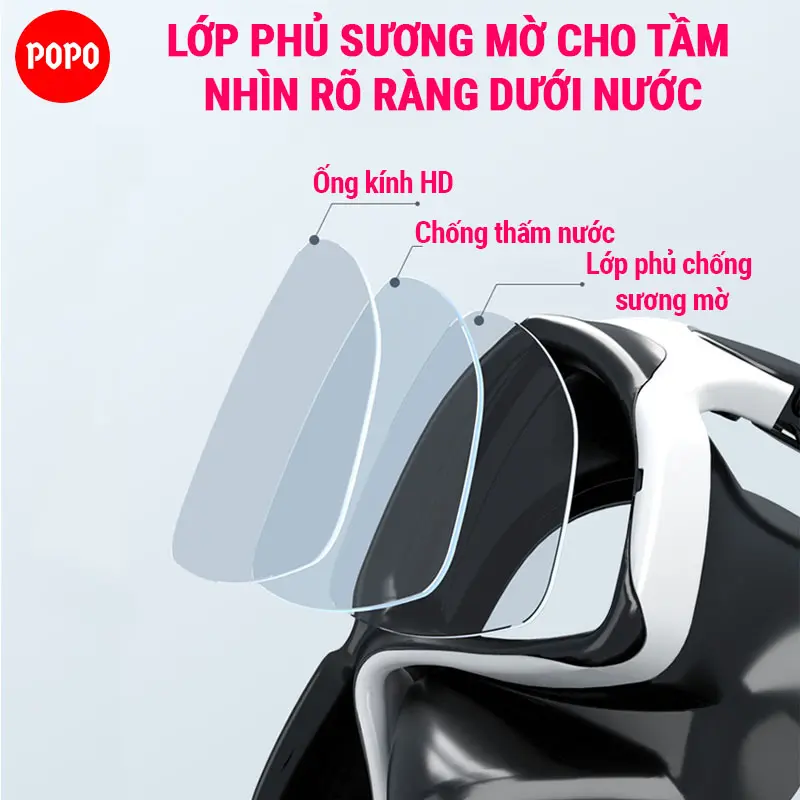 Mặt nạ lặn TUO biển thế hệ mới tầm nhìn rộng, mắt kính cường lực, ngăn nước tuyệt đối mặt  nạ masker  selam 3