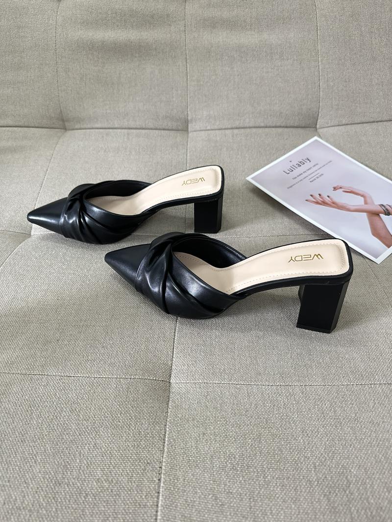Product Introduction of [Hình thật]Dép nữ đế cao tôn dáng, Dép sục cao gót 7 phân dép nữ hottrend 2023 WD2316 Shoes GiàY DéP đế Cao Su Len 20