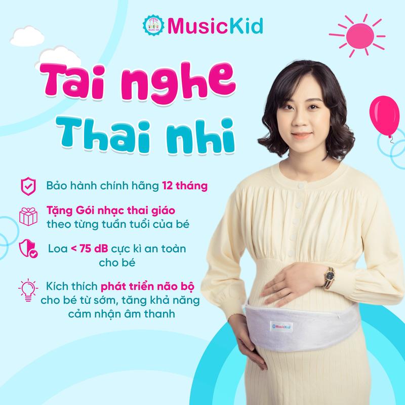 [Tặng tai nghe cho mẹ] - Tai nghe bà bầu cao cấp MusicKid  - Tai nghe thai nhi, thai giáo MusicKid giúp con thông minh phát triển trí tuệ trong quá trình mang thai