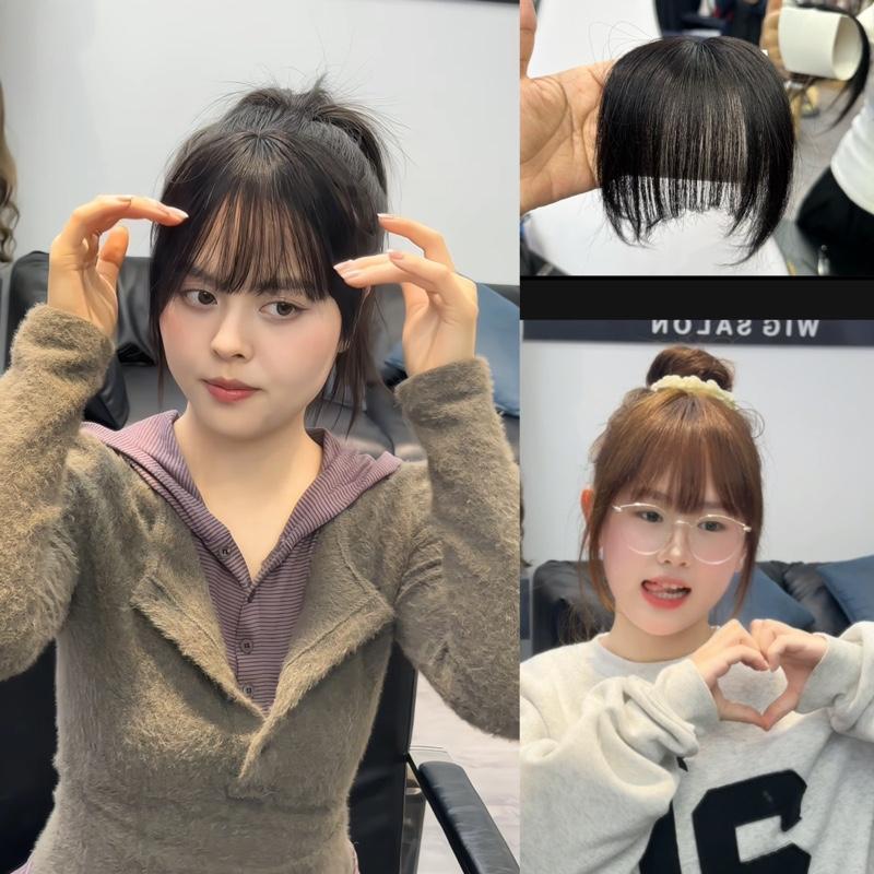 Tóc mái pháp ( tóc tự nhiên) by Dung Ji lưu ý duỗi mái trước khi dùng