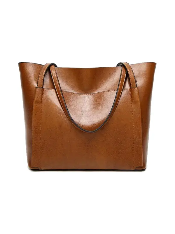 Women's Solid Color Large Capacity Tote Bag, Fashionable Shoulder Bag For Teen Girl, Women, College Student, Rookies & White-collar Workers Perfect For Office, College, Work, Business, Commute 7