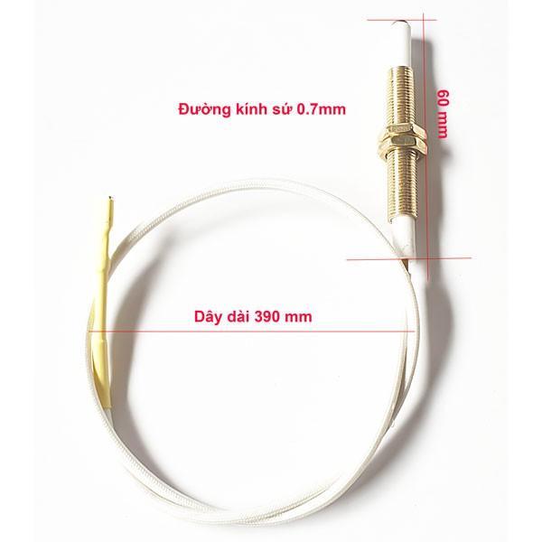  Dây kim sứ đánh lửa bếp gas âm Đa Năng IC mồi lửa có ốc Ren điều chỉnh cao thấp -Thay lắp đa số các loại bếp ga cùng kích thước- 1 cái 