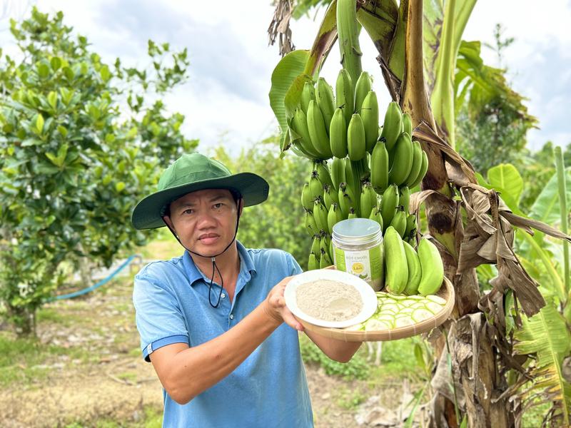 COMBO Bột Chuối và Mật Ong Chuối Già rang mộc 2