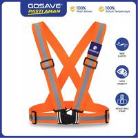 Gambar (Promo Eksklusif) GOSAVE Safety Vest Elastic Rompi Karet dengan Scotlight Terang High Visibility Rompi Safety K3 - ORANGE dari Gosave Official Kota Tangerang 2 Tokopedia