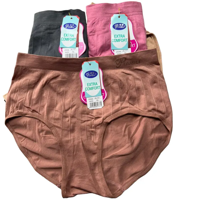 PAKE 6 PCS DAN 12 PCS Celana Dalam Wanita Kualitas Bahan Rajut PIAOLI serat bambu Motif Pendek 3