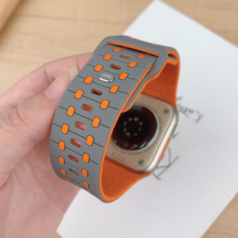 Silicone Watch Band (Band Only), Replacement Watch Band for Apple Watch Ultra/2 45 49 41 44 42 40, Smart Watch Wearable Accessories for Men & Women 5