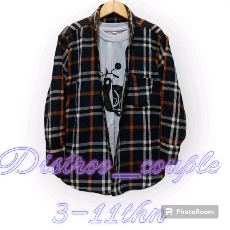 Baju Kemeja Flanel anak laki/perempuan import Motif Kotak-kotak Hitam Putih 8