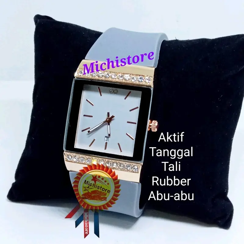 BISA COD, JAM TANGAN RUBBER WANITA ANALOG TANGGAL AKTIF Quartz 0