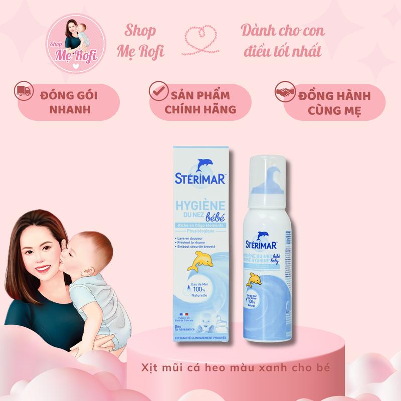 Sterimar xịt mũi cá heo cho bé từ 0m loại 100ml - Mẹ Rofi