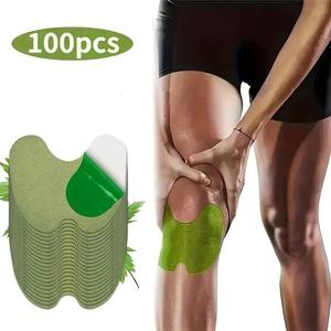 Green Self-heating Knee Pad, 100pcs/set Soft Non-woven Fabric Muscle Relief Patch, Protective Gear for Neck, Shoulder, Lumbar Support for Home Use, Treatment, Healthcare Pad