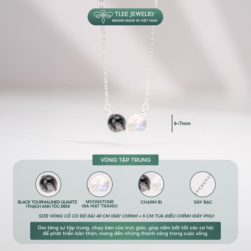 Product Introduction of Dây chuyền bạc nữ TLEE dây bạc 925 mix hạt đá và charm bi bóng TLEE JEWELRY D0287 13