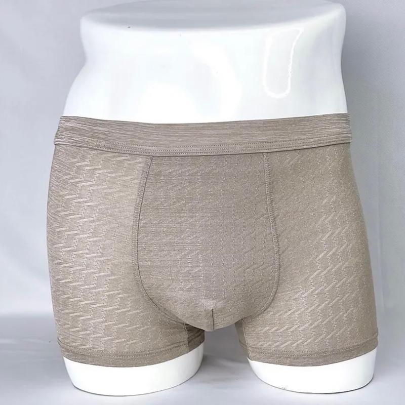 Bộ 5 quần lót nam đùi muối tiêu QCC Menswear sịp boxer thun Quần Boxer Nhung - Chất liệu đúc su, size XL, 2XL, 3XL lot 3