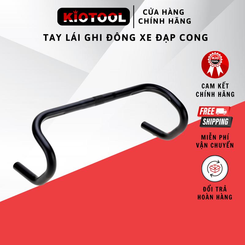 Tay lái ghi đông xe đạp cong sừng dê Kiotool Fixed Gear road nhôm hợp kim siêu nhẹ