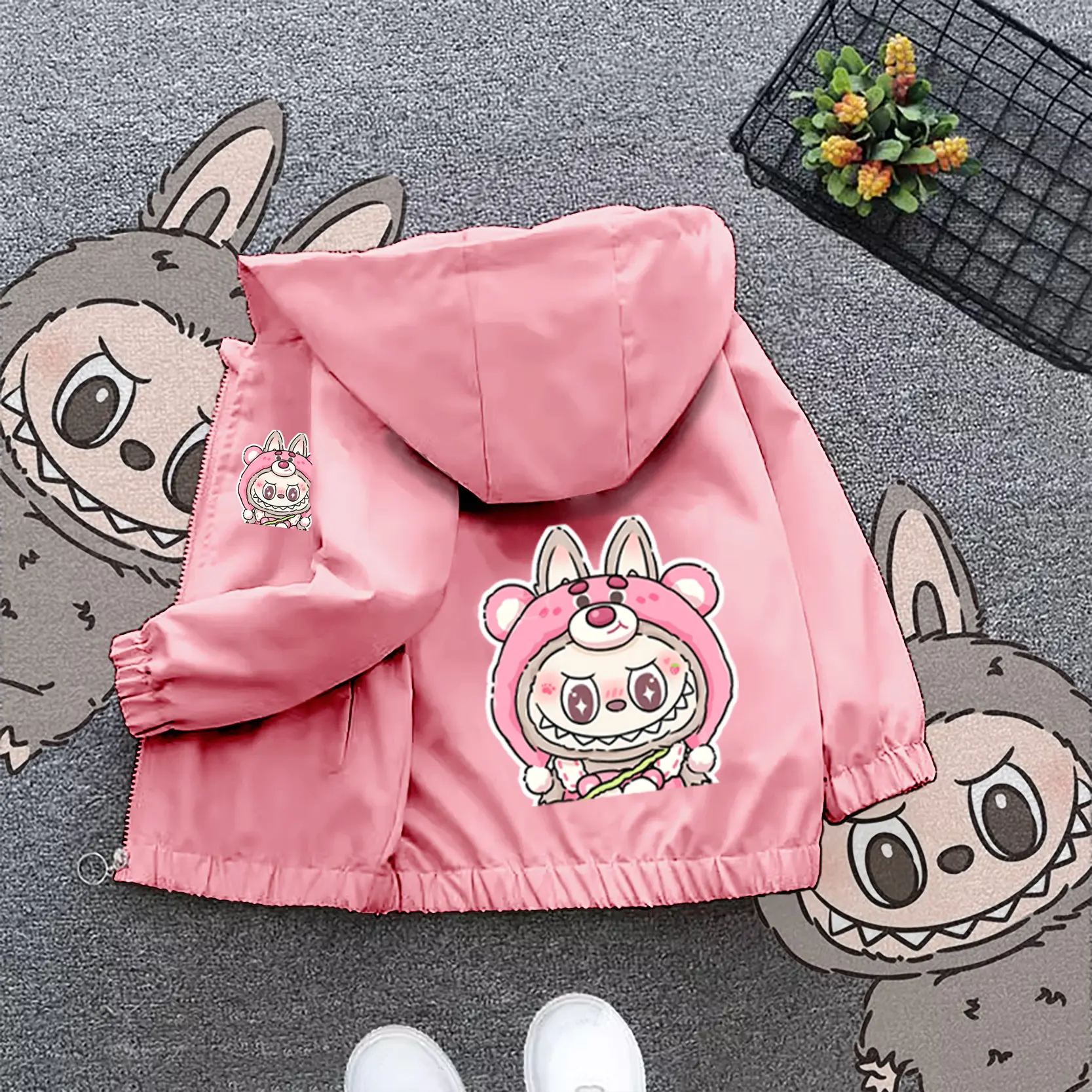 Jaket Anak Perempuan bergambar LABUBU ,Jaket anak musim dingin