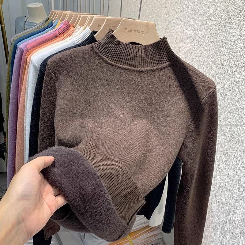 Áo len cổ 3p giữ nhiệt trơn nam nữ cổ lọ lót lông cừu hàng QCCC dày dặn phong cách Hàn Quốc co giãn CÓ BIG SIZE SP79