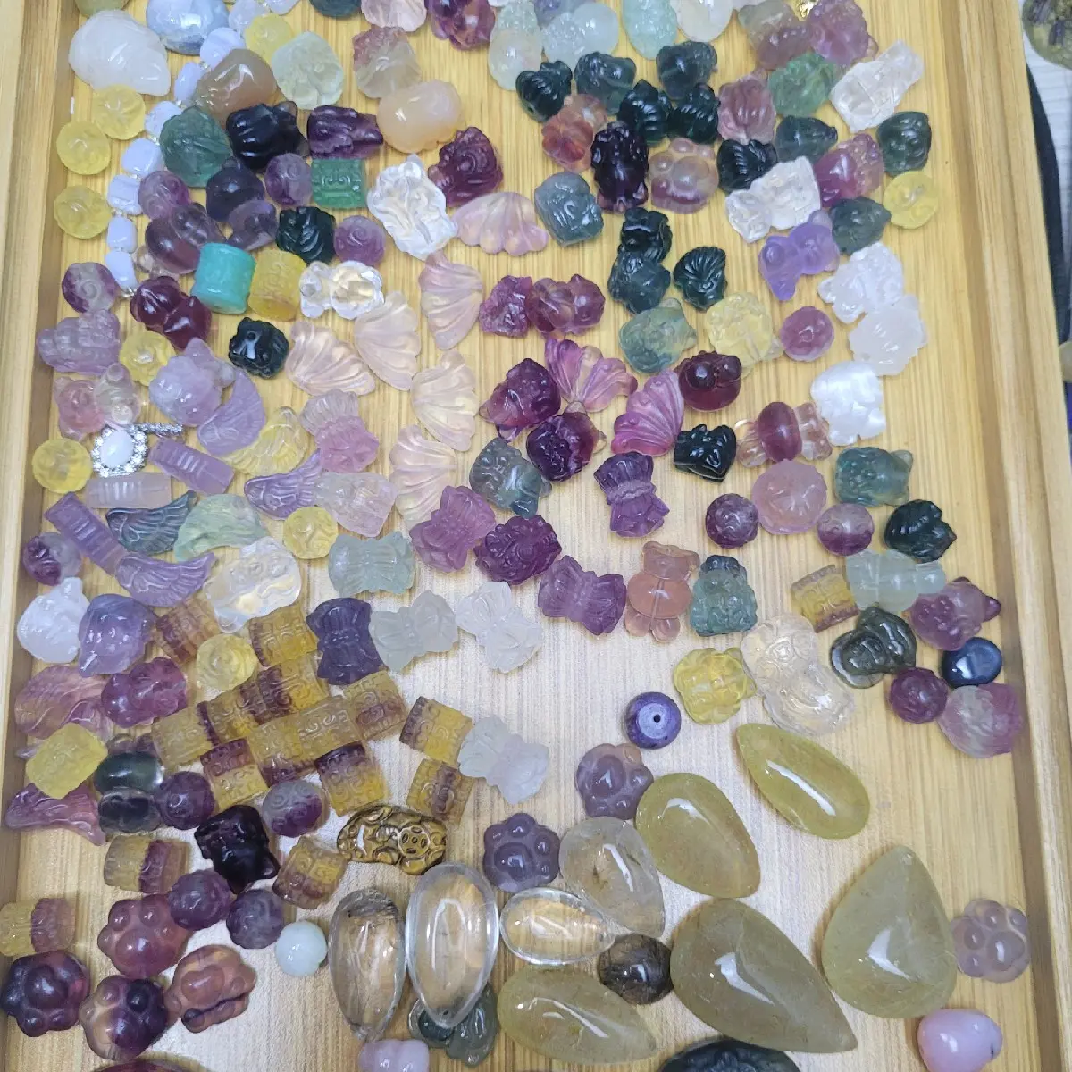 Charm mix vòng tay flourite và Alashan Kỷ niệm Tốt đẹp