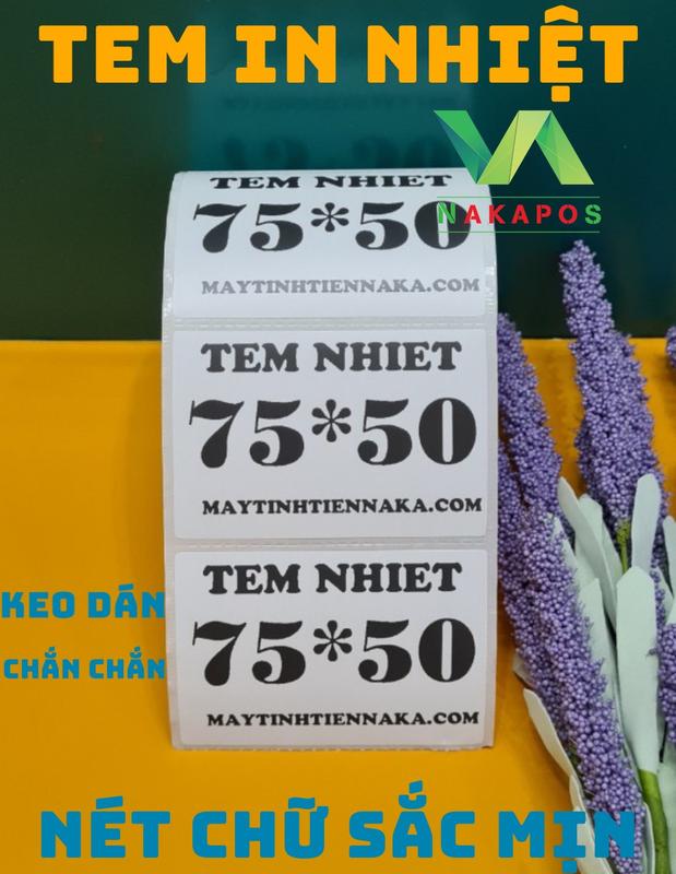  Tem nhiệt in mã vạch 75x50 in đơn hàng GHTK giao hàng tiết kiệm 75*50 in đơn GHN giao hàng nhanh 7x5 70x50 giấy nhiệt in nhiệt decal dán được 