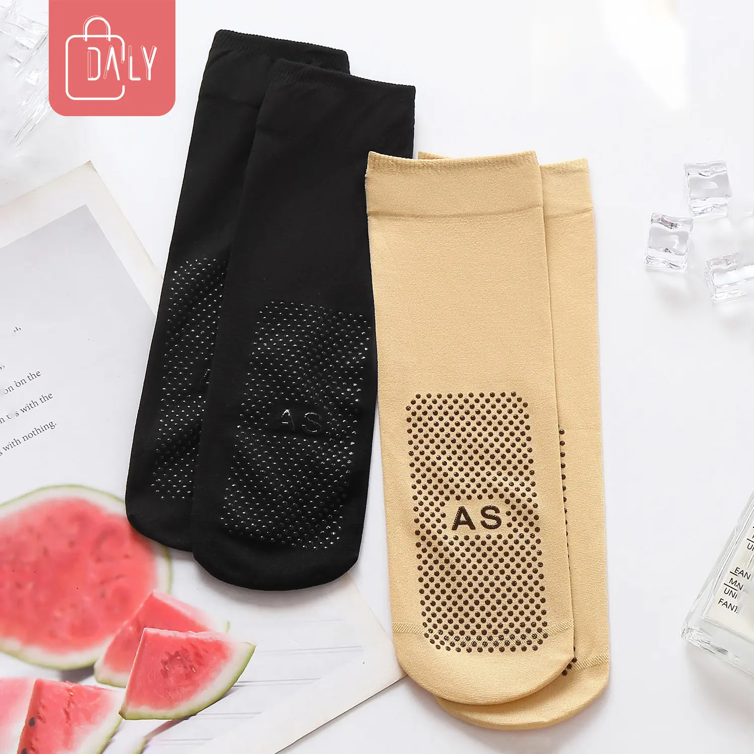 Aurat Muslimah Maternity Socks AntiSlip, Stokin Umrah Haji Berpantang Berjari Anti Licin
