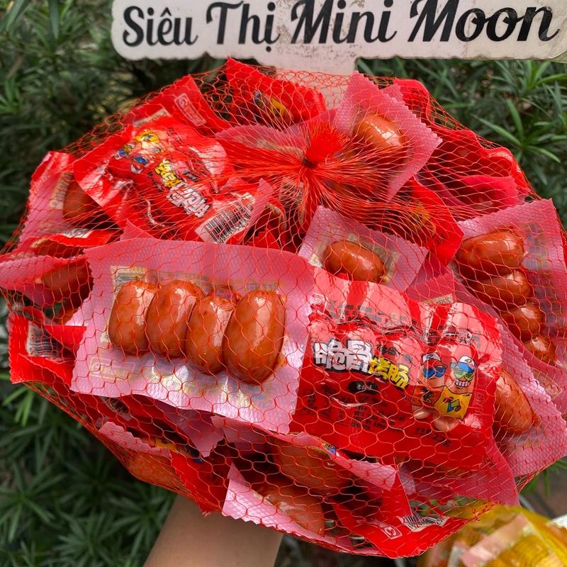 Xúc Xích Sườn Sụn Non Ăn Liền ~ Một Sét 50 Chiếc 4 Viên ~ 24gr Một Chiếc ) Mua X 2 đc tặng quà