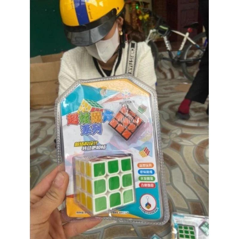 Đồ chơi phát triển kỹ năng Rubik Cao cấp đẹp,Xoay trơn không rít,Độ bền cao tặng kèm móc khoá 3