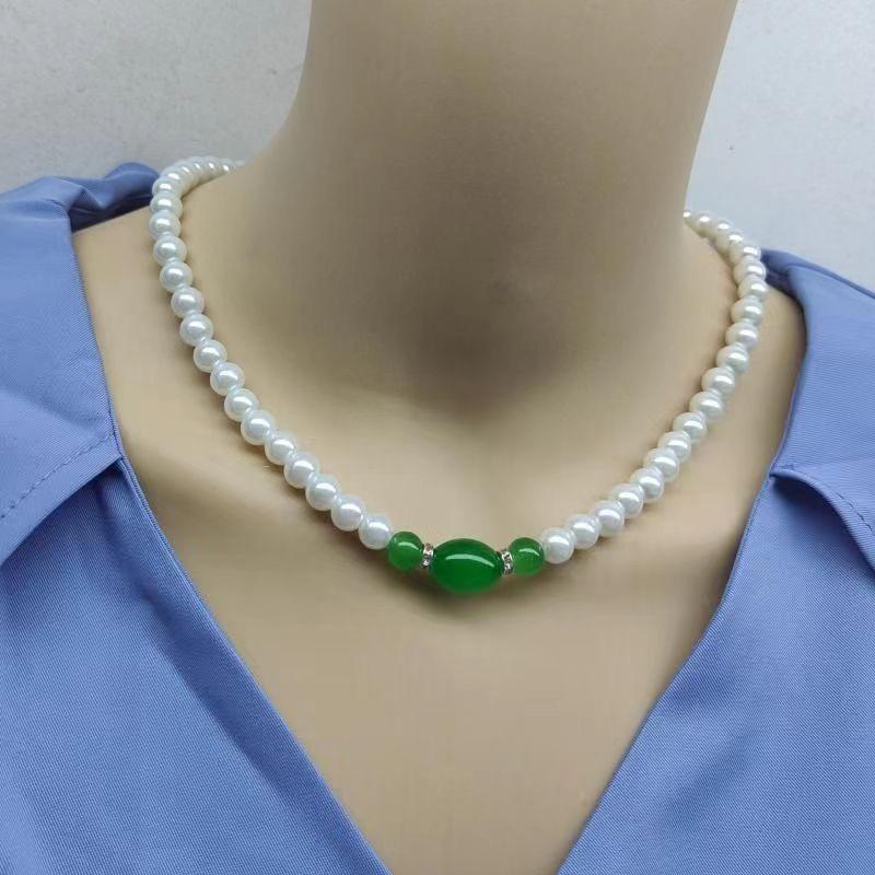 Product Introduction of Vòng Tay Vòng Cổ Màu Trắng, Ngoại Cỡ Cực Dài, Thích Hợp Làm Quà Tặng Mẹ Mẹ chồng, Vòng Tay Trang Sức Mặt Dây Chuyền Cho Phụ Nữ, Bộ Đồ Trang Sức 1