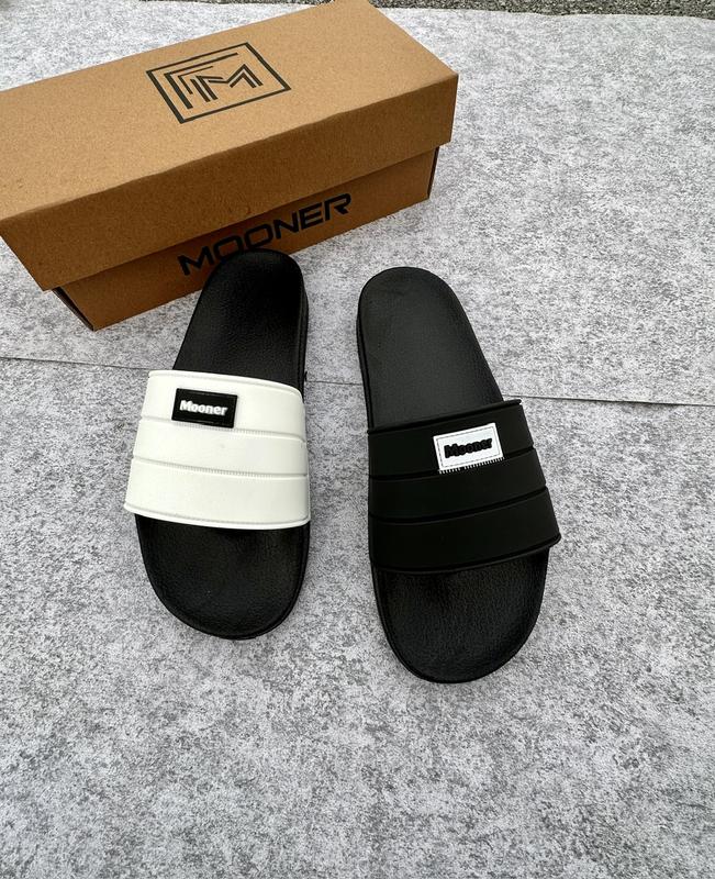 Dép quai ngang thương hiệu mooner quai tem chất liệu cao su, bản đế đúc nguyên khối_dép quai ngang nam nữ_depnam