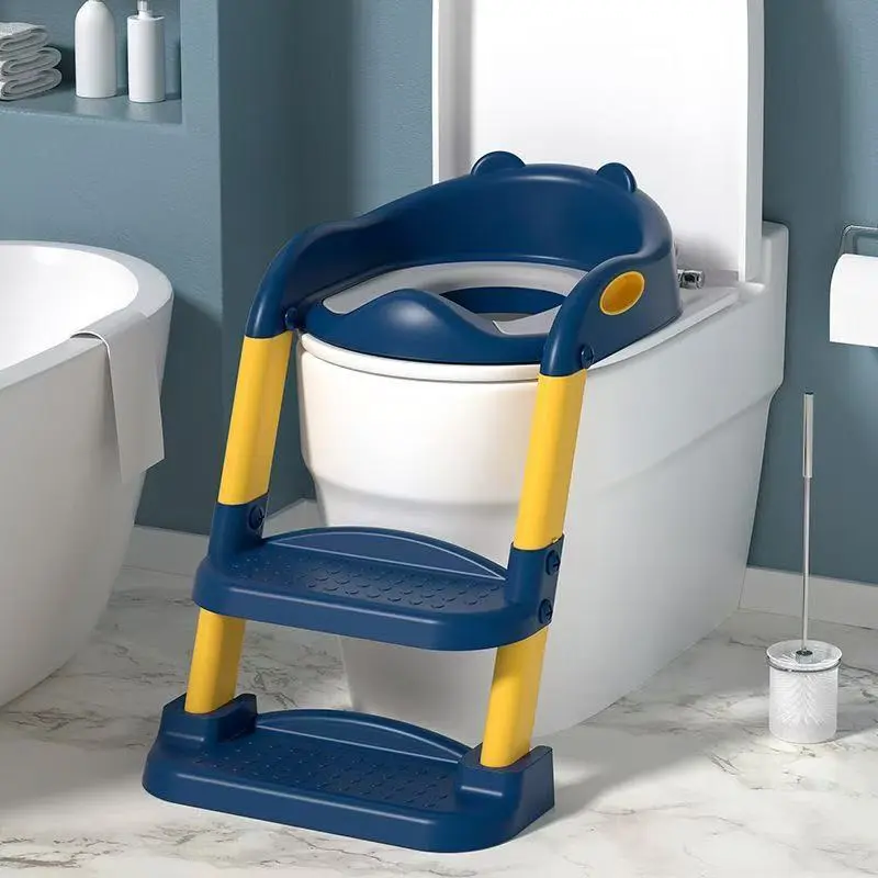 Children's toilet seat stair-type boy girl baby ladder folding rack pad cover toilet seat child home