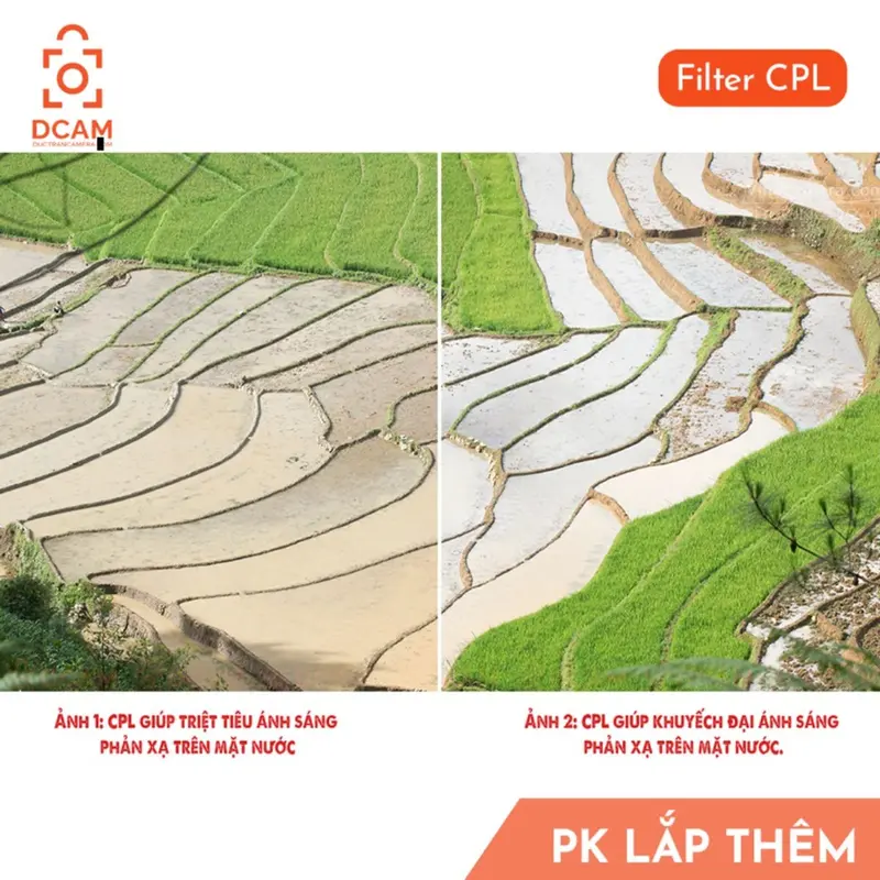 FILTER CPL kính lọc đường kính phi 40,5mm 43mm 49mm 52mm 55mm 58mm 62mm 67mm 72mm 77mm 82mm 5