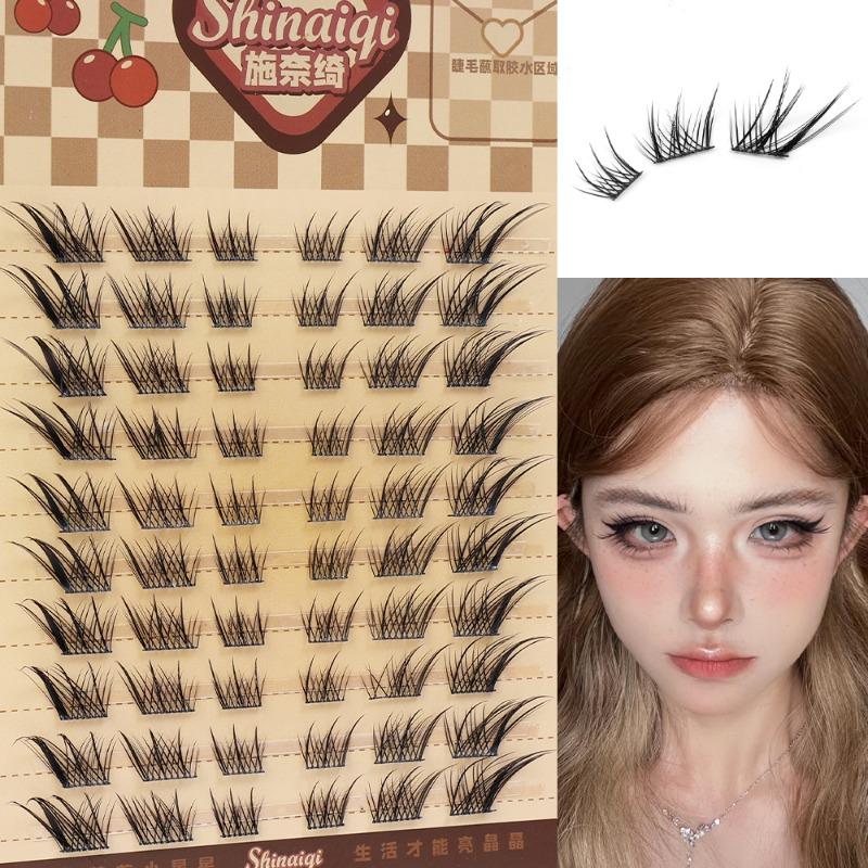 Product Introduction of 10Rows/Box Fox False Eyelashes Single Cluster Eyelash Extension Segmented Lashes Fox Eye Effect Lashes Individual False Eyelashes 16
