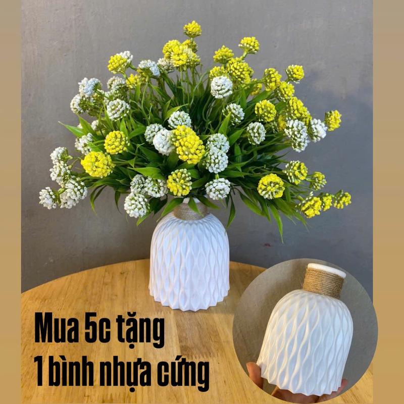 ( MUA 5 CÀNH TẶNG 1 BÌNH ) Hoa Bồ Công Anh, Cành 12 Bông Kèm Điểm Lá, Trang Trí Decor Làm Món Quà Tặng Đẹp