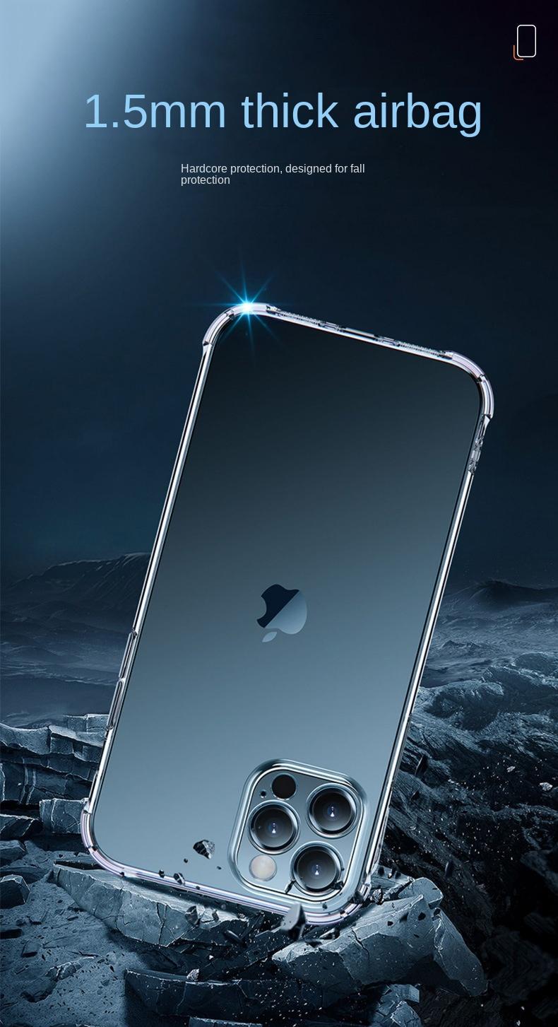 Product Introduction of Apple 16/15/14/13/12/11/X Phone Case Iphone15pro Transparent Soft Case 14pro Four-Corner Drop-Resistant Ultra-Thin 13pro12 Protective Case Drop-Resistant 12