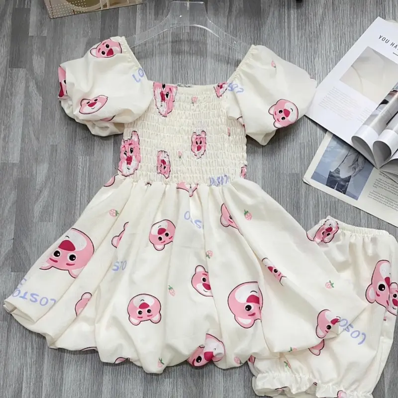 Sét áo bí tay phồng kèm  quần 0
