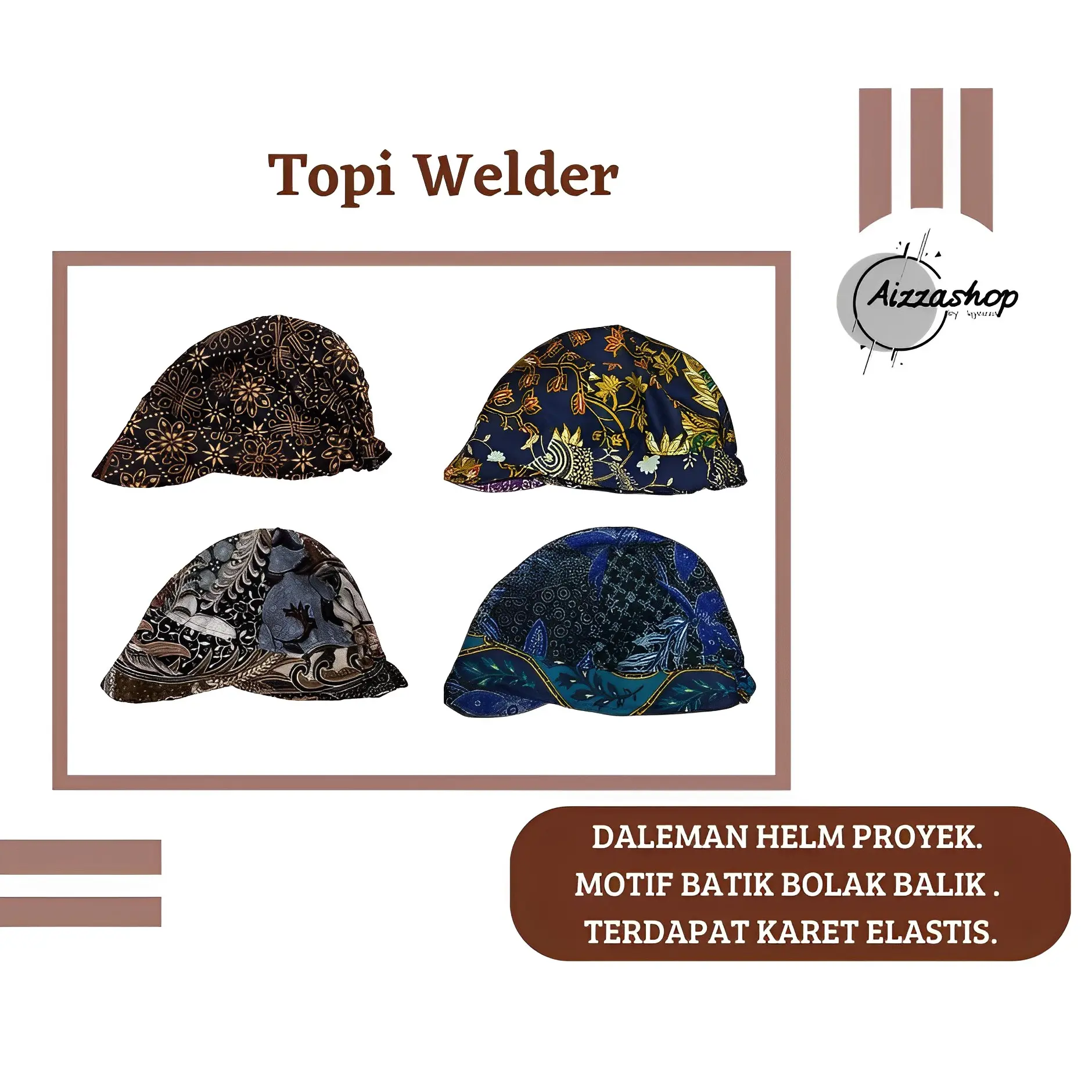 Topi Welder Dewasa I Topi Proyek I Topi Las (RANDOM)