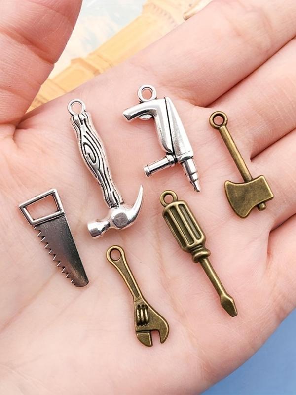 Vintage Alloy Tool Design Pendant, DIY Jewelry Accessories for Necklace & Bracelet Making, Jewelry Making Supplies for Men & Women 2