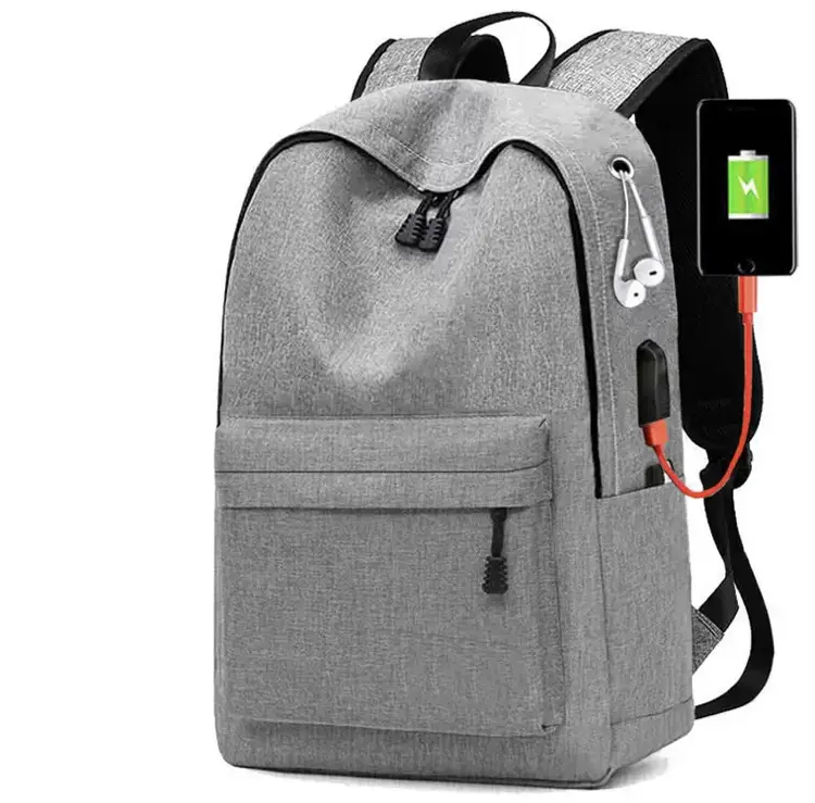 Laptop backpack, USB interface backpack, leisure bag, student backpack