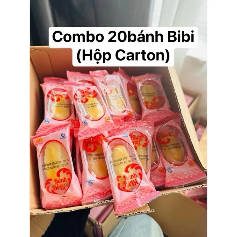 Combo hộp 20 bánh bibi Tân Huê Viên (hộp carton)