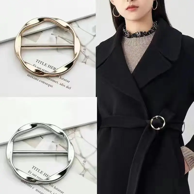 Khóa Cố Định Nơ Thắt Lưng Áo Khoác, Cao Cấp, Dụng Cụ Hữu Ích Cho Vòng Khóa Khăn Lụa Lớn, Khóa Thắt Nút Góc Vòng, Thích Hợp Cho Áo khoác ngoài, Bộ Sưu Tập Của Người 2456