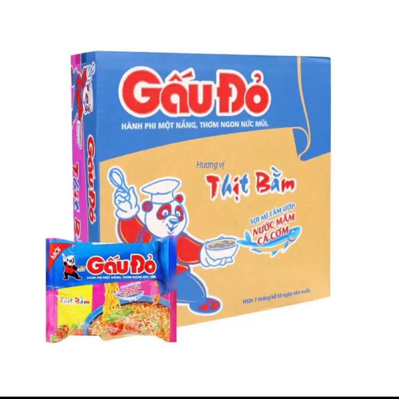 Thùng mì Gấu Đỏ 63g x 30 gói