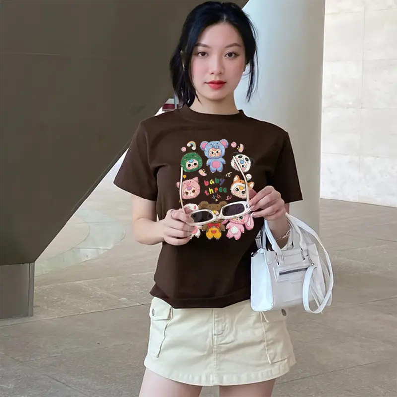 Áo Thun Baby Tee Tay Ngắn PINKSTORE29 Cổ Tròn In Hình Icon Baby Three A52012 4