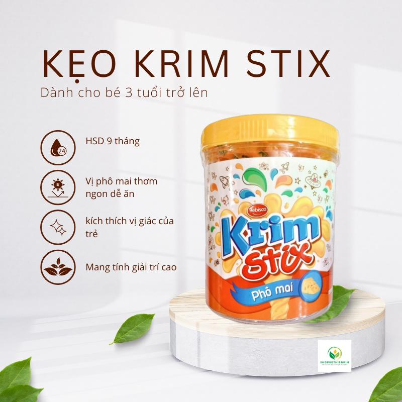 Kẹo KrimStix Phô Mai Rebisco Hộp 100 cái x 4.5gr Tại Shopbethienkim Ăn Vặt Viên Kẹo Candy Food Snack Chua refreshmentstick việtnam socola Thức Ăn Sô Cô La Chocolate