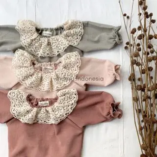 Pakaian Bayi Odette romper renda by Vinderu, Baju Baby, Dress, Jumpsuit, Romper, Jumper, Ruffler Newborn Perempuan