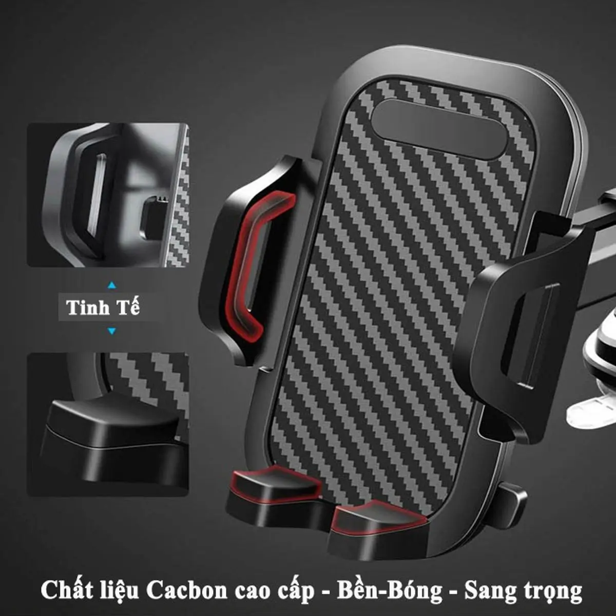 Giá Đỡ điện thȯại Rundong Trên Ô Tô,Kẹp điện thȯại Ô Tô Cao Cấp Xoay 360 Đế Hút Chân Không Kết Hợp Keo Dính Chắc Chắn