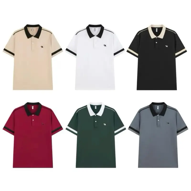 Áo PoLo nam nữ thêu hoạ tiết cổ bẻ phối viền tay - Thương hiệu uy tín aop olotron