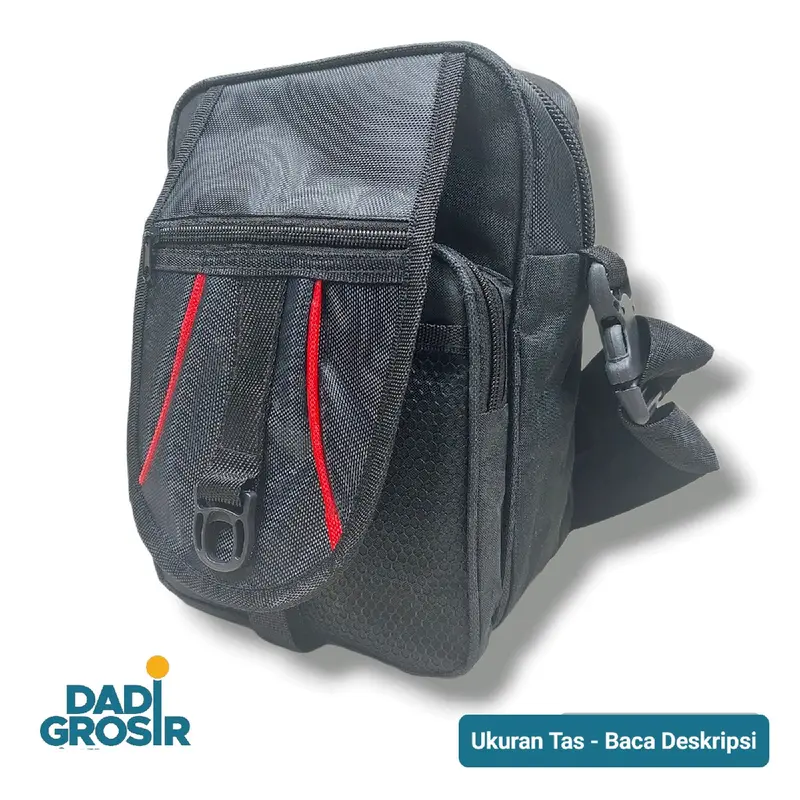 TAS SELEMPANG TAS SLEMPANG PRIA SERBA GUNA TAS SLINGBAG MURAH BISA COD hitam 6