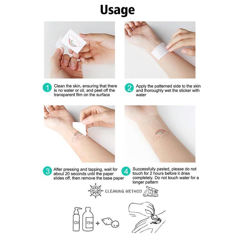 Product Introduction of Empowering Chinese Phrases Temporary Tattoo Stickers 12 Weeks Longevity E2J0 43